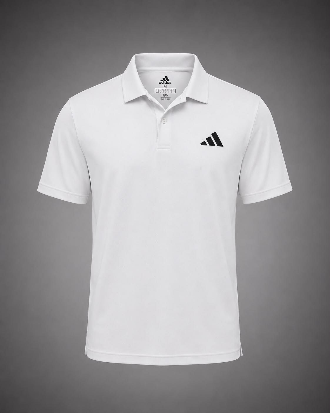 White Solid Polo T-Shirt