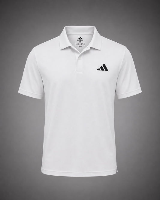 White Solid Polo T-Shirt