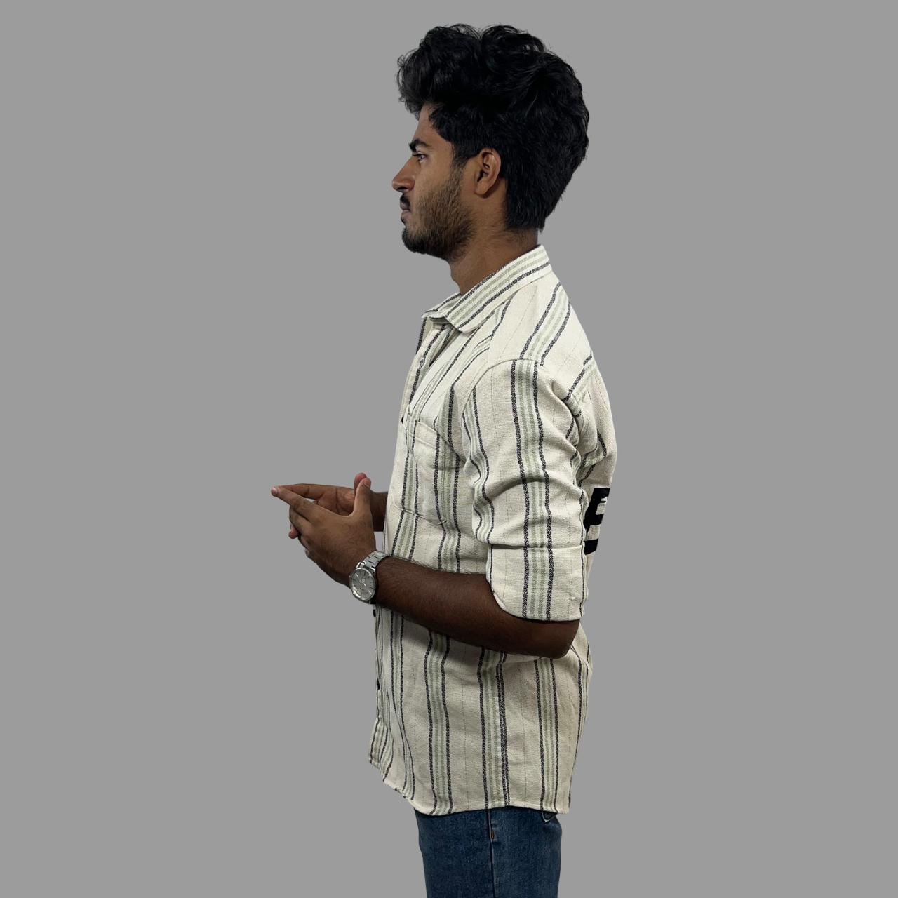 Back printed knitted shirt