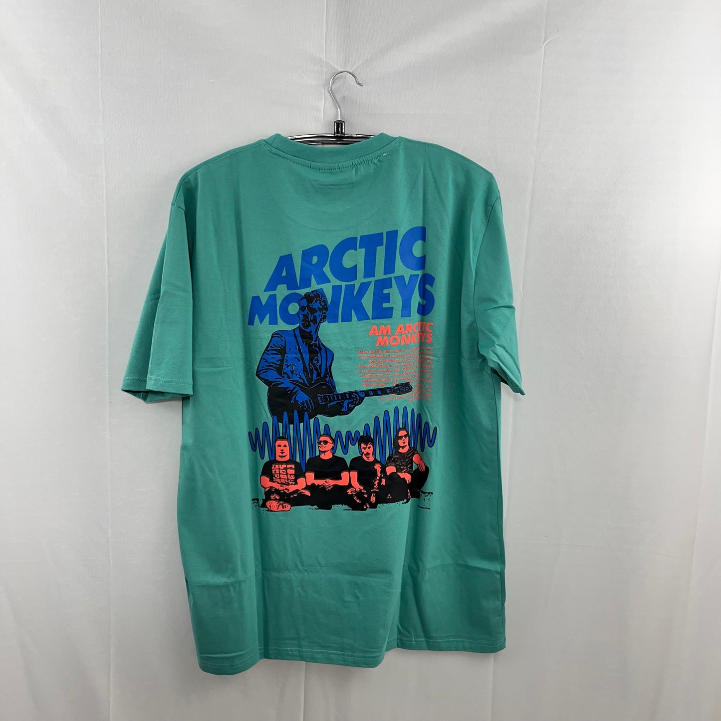 Aqua blue back printed tshirt